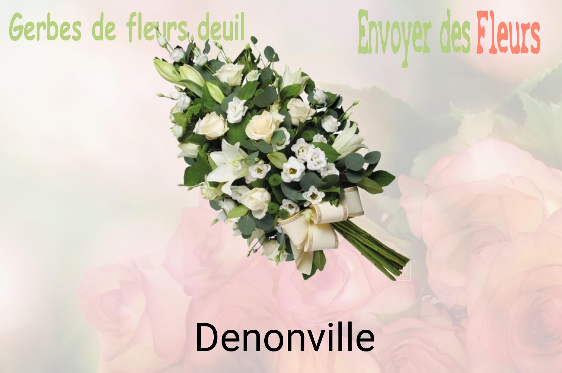 Gerbe de fleurs de deuil livrée à Denonville